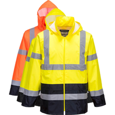 Portwest H443 Hi-Vis Klassisk Kontrast Regn Jakke L Gul/Navy