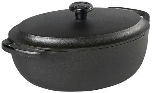 Gryta oval 4 L med järnlock