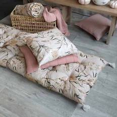 Chic Antique Aix Mattress with Flower Pattern Taupe 70 x 180 cm