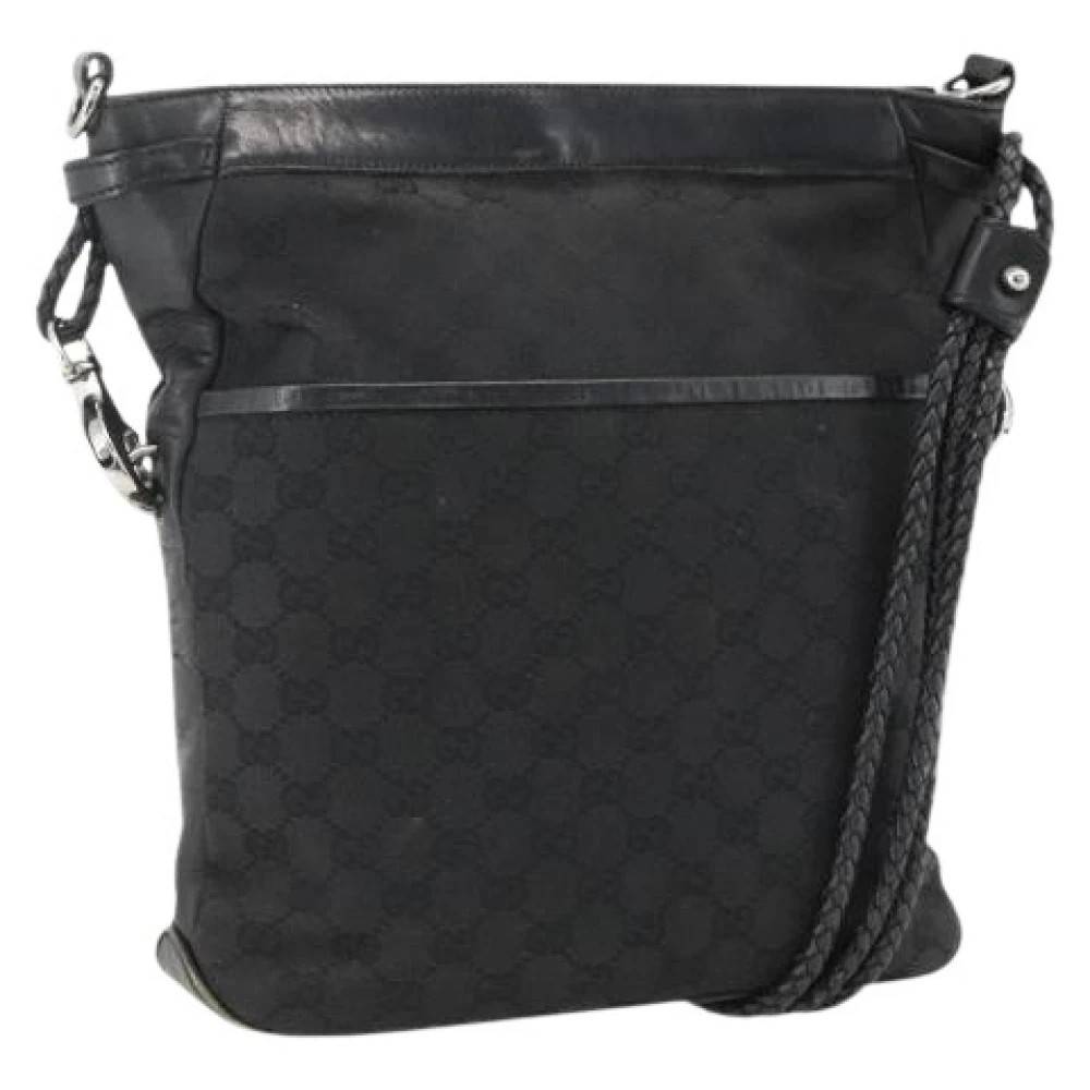 Gucci Vintage Pre-owned GG Canvas Skuldertaske - Vintage - Dame - Sort - ONE SIZE - Uld