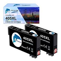 GoToners 405 XL Patronen Kompatibel für Epson 405XL Schwarz Druckerpatronen für Workforce Pro WF-3820 WF-3825 WF-4820 WF-4825 WF-4830 WF-7830 WF-7835 WF-7840 (2 Black)