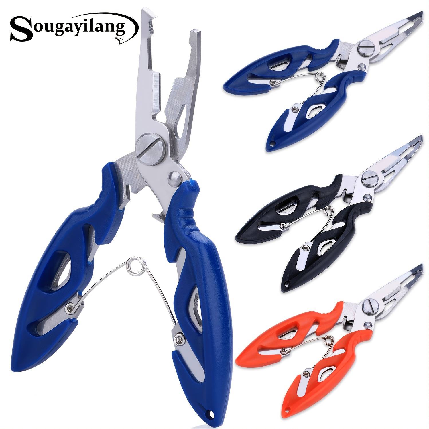Sougayilang Stainless Steel Fishing Pliers Scissors Line Cutter Fishing Tackle