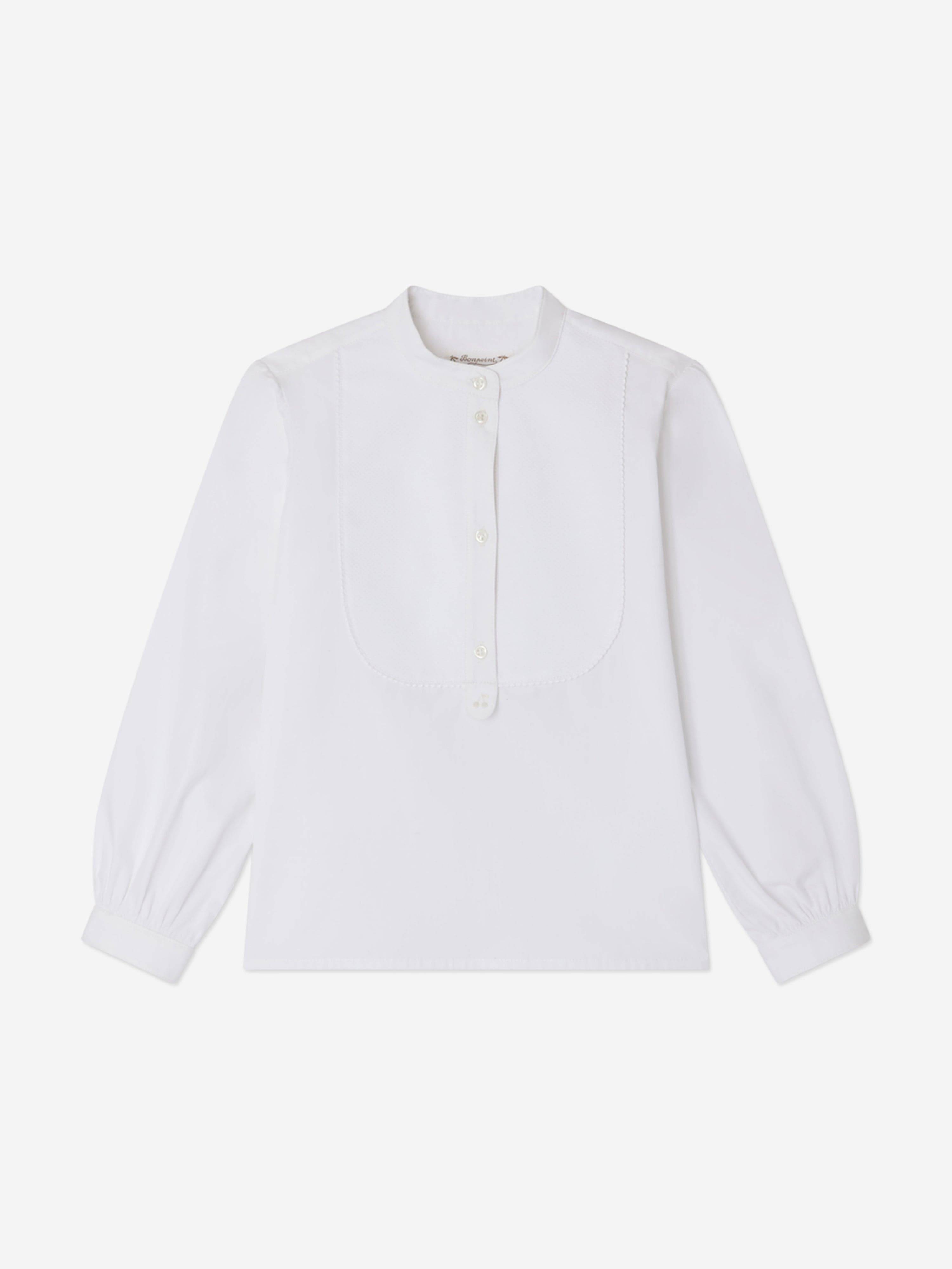 Bonpoint Girls Ebora Blouse in White - White / 6 Yrs (6 Yrs)