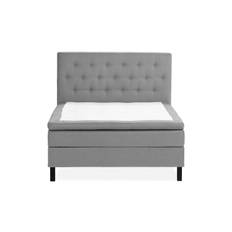 Scarlett Sängpaket 140x200 Memorymadrass - Knappad gavel Grå Kontinentalsäng