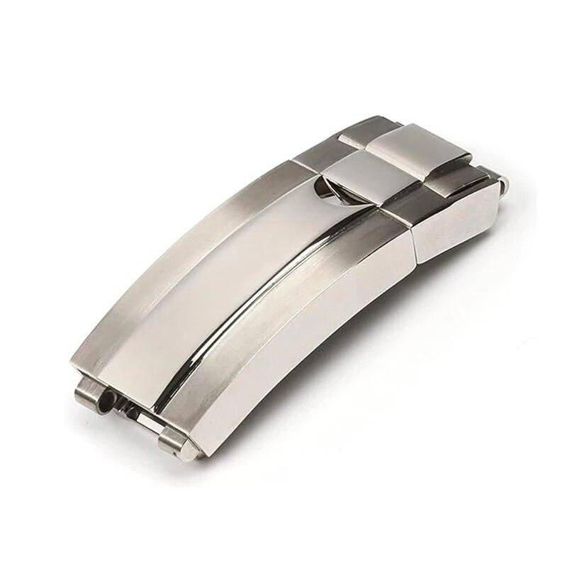 9mm rostfritt stål fällbart spänne Glide Lock Passar för Rolex för Submariner för Oysterflex för Daytona för GMT klockband Rem D