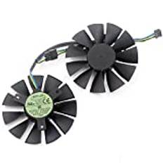 iHaospace 2 st/parti T128010SH grafikkortsfläkt 0,25 A 75 mm 39 x 39 x 39 mm VGA 4 stift för ASUS STRIX GTX 960 GTX750TI