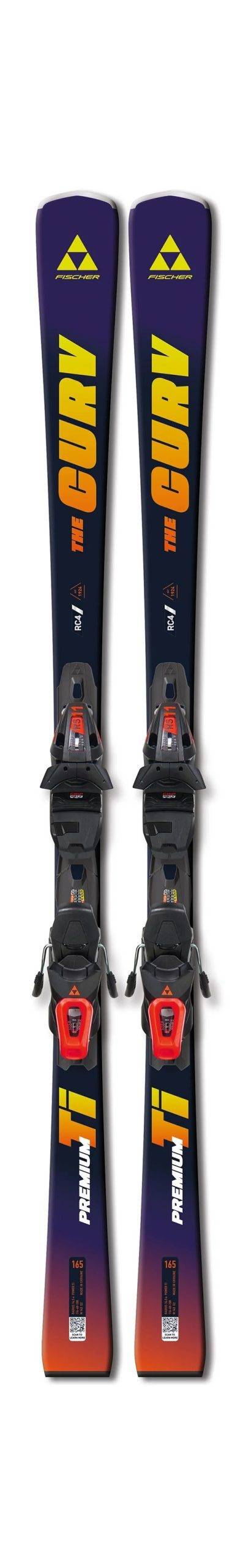 Fischer The CURV Premium TI Ski (Farve: Sort, Størrelse: 160)