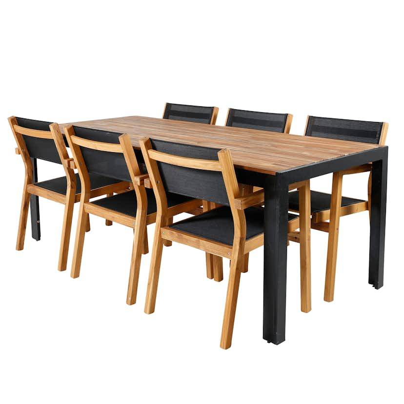 Matgrupp Venture Home Bois med 6 Velle Stolar