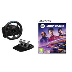 Logitech - G923 Racing Wheel and Pedals for PS5 - Bundle with F1 24 PS5