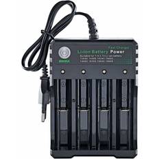 Universal Smart Batterioplader til 18650 18500 18350 17670 17500 16340 14500 10440 20700 21700 22650 26650 3.7V Li-Ion NI-MH - AAA AA. Oplader
