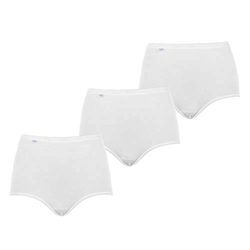 Sloggi Damen Unterhose Basic+ Maxi , 3-Pack, 44, Weiß