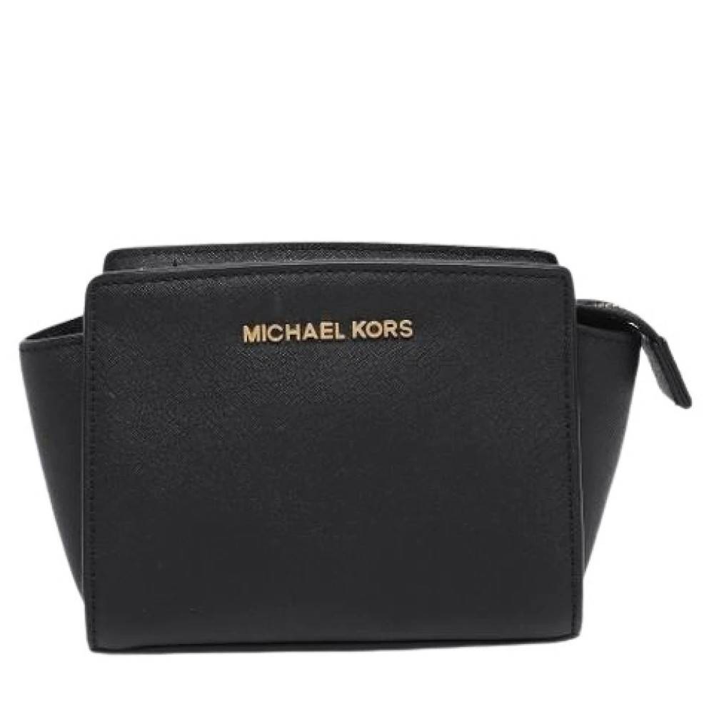 Michael Kors Pre-owned Pre-owned Læder Skuldertaske - Vintage - Dame - Sort - ONE SIZE - Uld