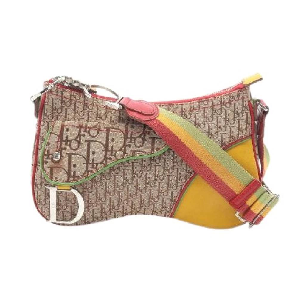 Dior Vintage Pre-owned Rasta Trotter Saddle Pocket Skuldertaske - Vintage - Dame - Flerfarvet - ONE SIZE - Uld