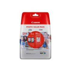 Canon PG-545 XL/CL-546XL Photo Value Pack - 2-pack - Lång livslängd - svart, färg (cyan, magenta, gul) - original - 100 x 150 mm 50 ark blister - bläckpatron/papperssats - för PIXMA TR4551, TR4650, TR4651, TS3350, TS3351, TS3352, TS3355, TS3450, TS3451, TS3452