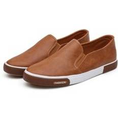 Men's Leisure Lazy Men's Breathable Driving Shoes PU Casual Winter Shoes Mesh for Men Slip-ons Loafers