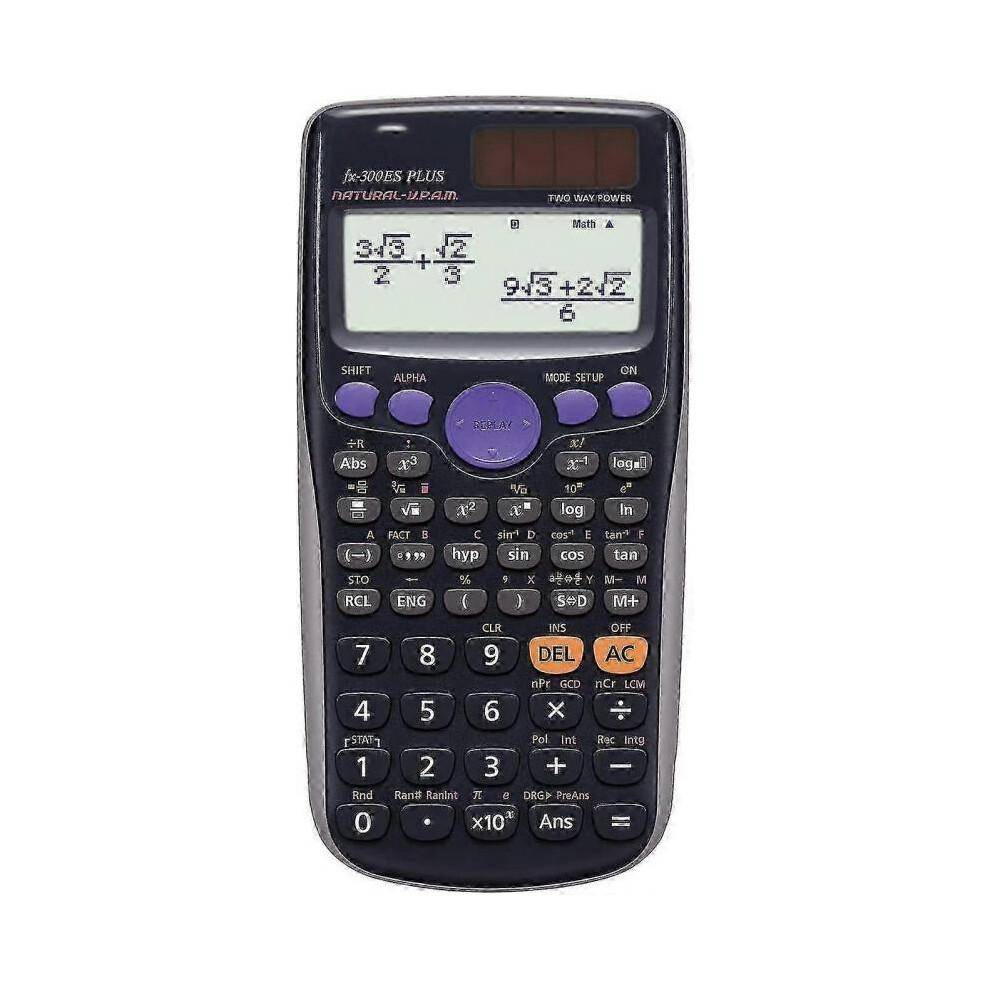 Fx-82ES Plus Vetenskaplig Kalkylator för Skolor - Svart, Matematiska Funktioner, Ingenjörsvetenskap, Gymnasiet & Högskolan