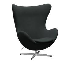 Fritz Hansen - 3316 Ägget, Tyg, Steelcut 180 - Snurrfåtöljer - Arne Jacobsen - Grön - Metall/Skum