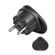 HAMA Traveladapter Type E/F Universal World-EU Black