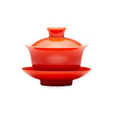 Gaiwan i Porcelæn - Orange 130 ml