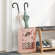 vidaXL Paraplyställ Rosa Metall Medium Dekorativa inslag Paraplyställ