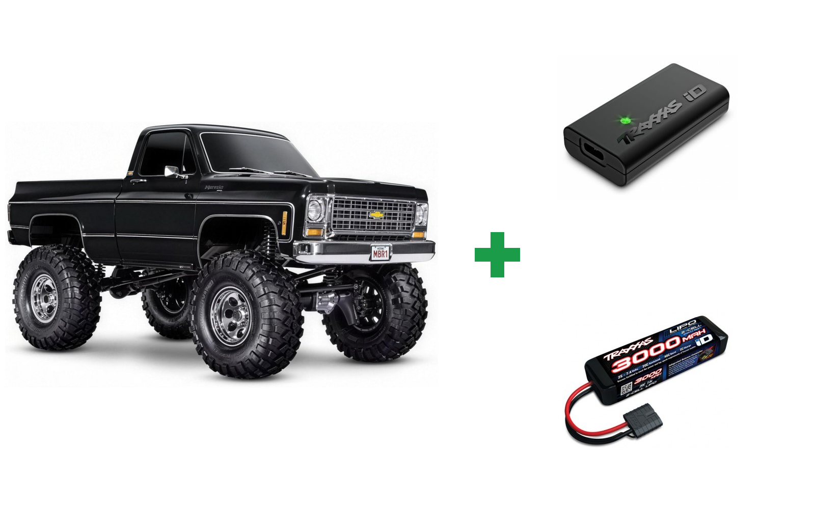 Traxxas 92056-4 TRX-4 Crawler Chevrolet K10 High Trail RTR - Black / Kompletpakke – alt inkluderet og klar til brug