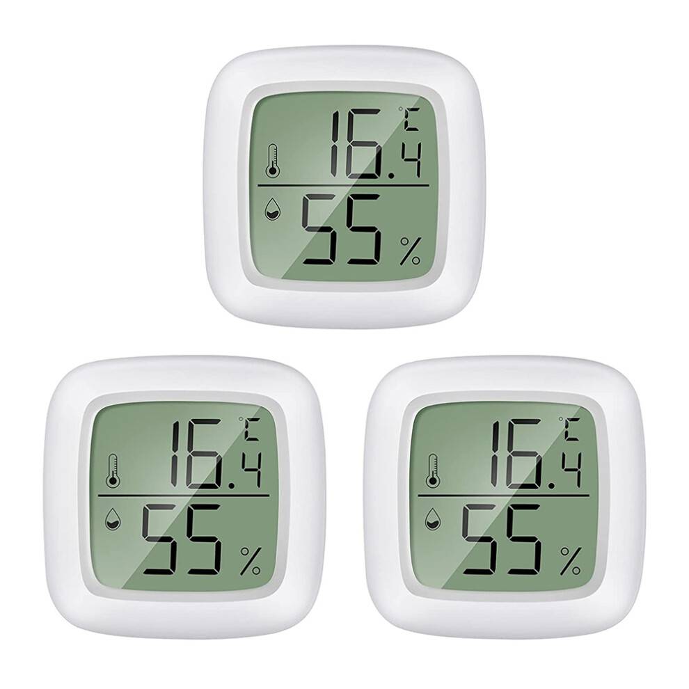 Temperatur- og fugtighedsmålere, digital hygrometersensor til terrarium og babyrum, indendørs hygrometer med LCD-display til drivhus, seniorrum
