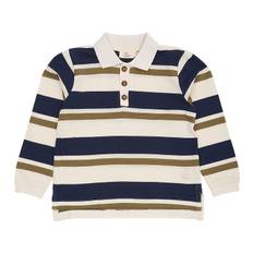 Copenhagen Colors Polobluse - Striped Pique - Green Combi - Copenhagen Colors - 2 år (92) - Polo