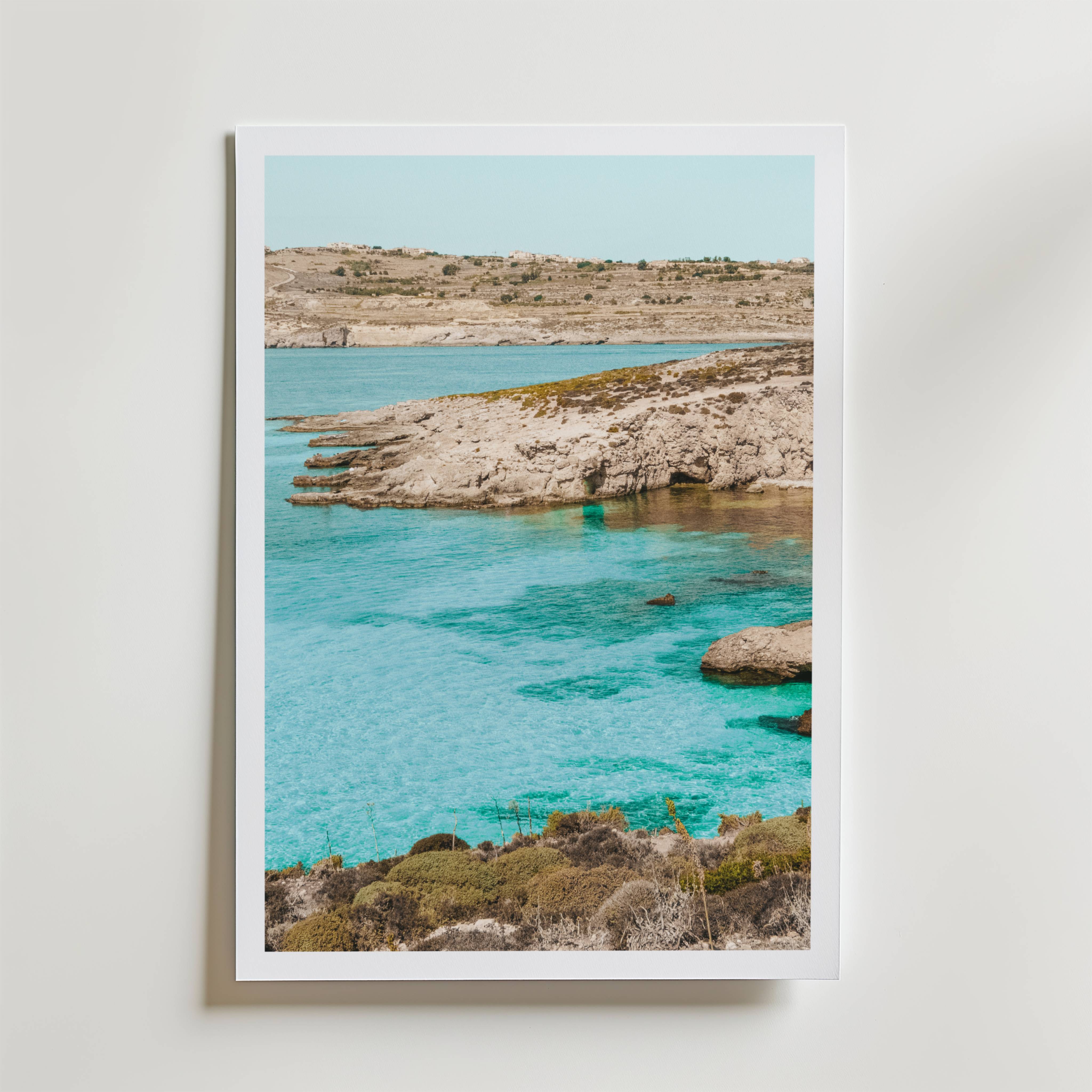 Turquoise Coastal View Poster - Fine Art Poster 70x100 cm