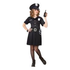 Polisklänning Svart Barn Maskeraddräkt - XX-Large