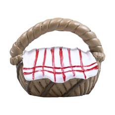 Det Gamle Apotek Tilbehør til nissedør - Kurv - H 3 x B 4 x L 3 cm - Polyresin - Brun