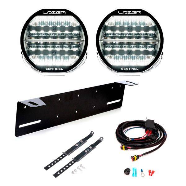 Extraljus LAZER Sentinel 9 Highline White - Rund / 23 cm / 130W , 2 st - Komplett paket
