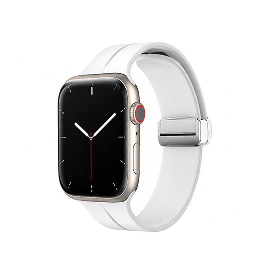 Apple Watch (38/40/SE/41/42mm) - S-Line™ Silikone Rem - Hvid