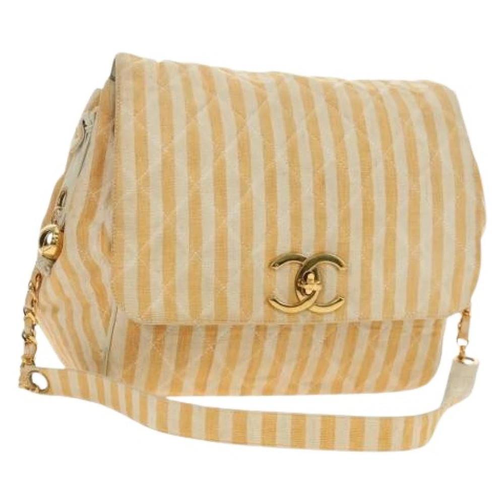 Chanel Vintage Pre-owned Vintage Canvas Shoulder Bag - Vintage - Dame - Beige - ONE SIZE - Uld