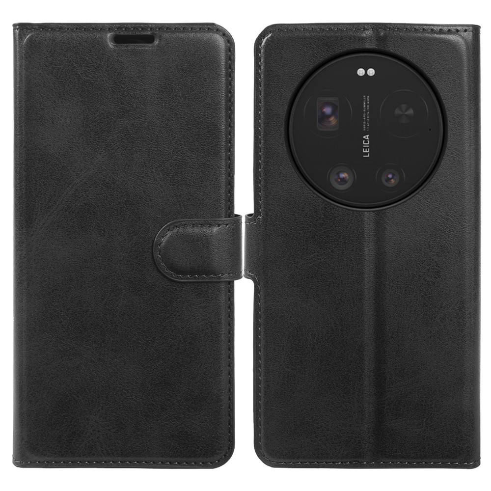 Xiaomi 17 Ultra - Vintage læder cover / pung - Sort