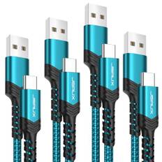JSAUX USB C-kabel [4-pack 1M+1M+2M+3M] 3.1A USB C-laddningskabel Typ C snabbladdningskabel kompatibel med iPhone 15/15 Pro Max Samsung Galaxy S24 S23 S22 S20 Note 20 10 A54 Pixel 8 7 Ersättning