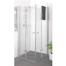 CYCLONE Vikbara duschväggar 90x90 Klarglas 180 cm höjd