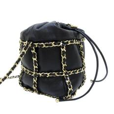 Chanel Vintage Chanel Bucket Bag Stl. - Chanel Vintage Från Magasin - Black (L 16cm x W 12cm x D 12cm)