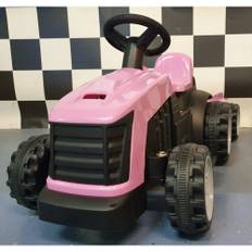 Cars4Kids Eltraktor med Släpvagn - Rosa