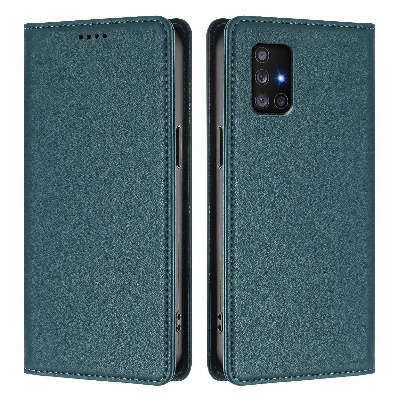 Lyxigt Magnetiskt Flipped Fodral i Läder för Samsung Galaxy A91 A71 A51 A41 A31 A21s A21 A11 A01 A70s A70 A20s A20e A10e Skydd
