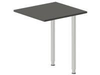 (ComputerSalg) Skrivebord, tilbyg DNA Antracit 1400x600 mm I-ben Sort