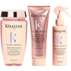 Kérastase Gloss Absolu Bundle Bain Hydra-Glaze Shampoo 250 ml & Insta Glaze Conditioner 250 ml & Anti-Frizz Glaze Milk 190 ml
