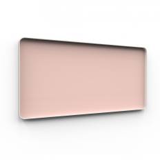 Glasskrivtavla Frame Wall, Färg Naive 640 - Rosa, Utförande Grå ram, Storlek B200 x H100 cm