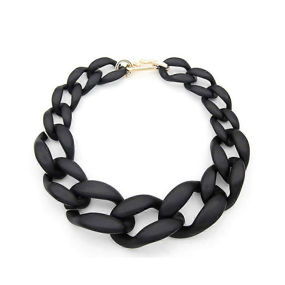 Choker Necklace Women Acrylic Chunky Chain Statement Link necklace Big Fashion