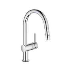 Grohe Küchenarmatur Minta Touch, C-Auslauf Dualbrause Laminarstrahl