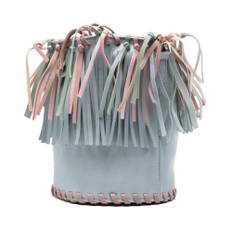 Stella McCartney, Väska, Dam, ONE Size, Barn Grå Bucketväska med Fransar