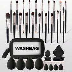 36 st Makeup Blender Set, Makeup Borst Set, Beauty Set, Makeup Svamp Set, Face Beauty Set, Foundation Makeup Set, Portabel Makeup Borst Set, Inklusive - Svart