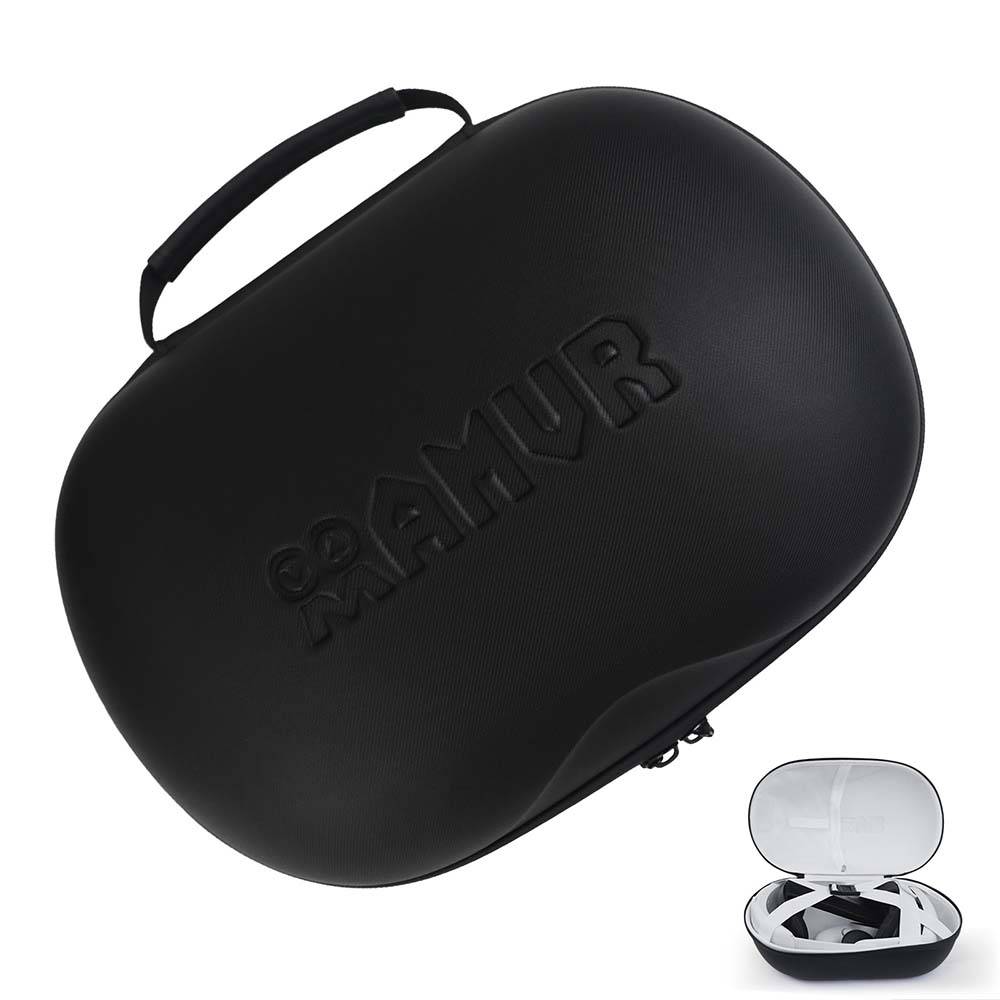 AMVR Storage Bag for Oculus Quest 3/2/1 Handbag PU Leather EVA Shockproof Waterproof Carrying Case for PICO 4/Pro VR Parts