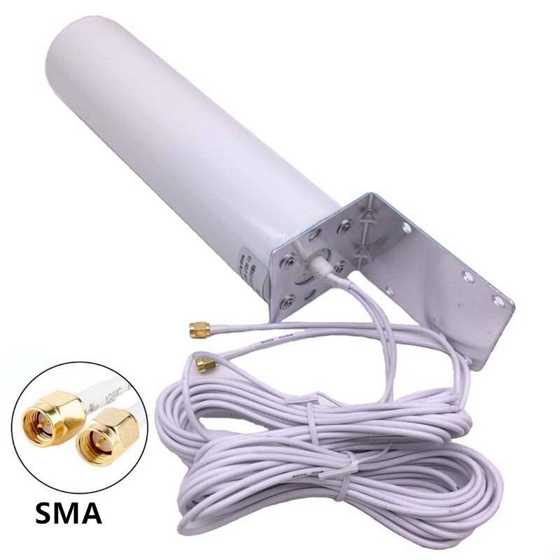 Antenn dubbel 10 meter kabel 3g 4g lte router modem antenn extern antenn dubbel sma ts9 crc 9 kontakt - 10m sma-kontaktdon