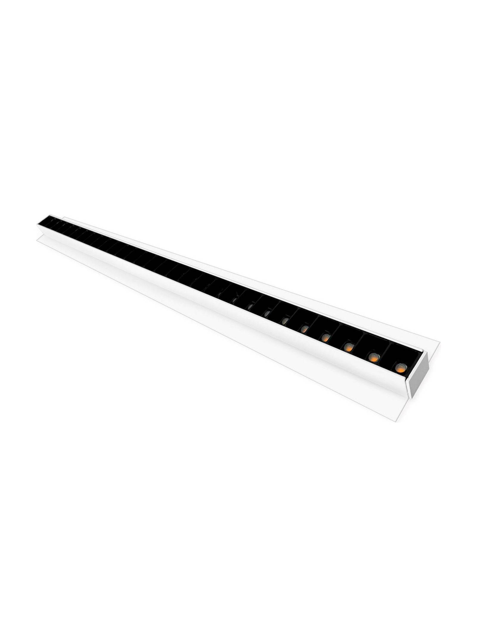 HiluX - Troldtekt LED-skinne UGR<16 - 60 cm - 24W - 3000K - CRI90 - 25 mm plade - Hvid/Sort.