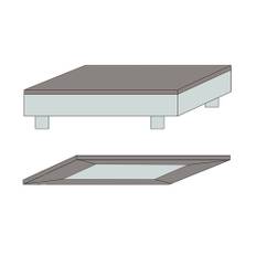 Blødt kuvertlagen 90x200 - 100% bomuldssatin - 8 cm i højden - Gråt lagen til topmadras - By Night satin lagen
